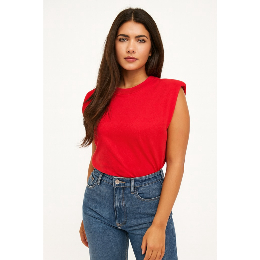 J.Crew Red Muscle Tee Women's Size Medium